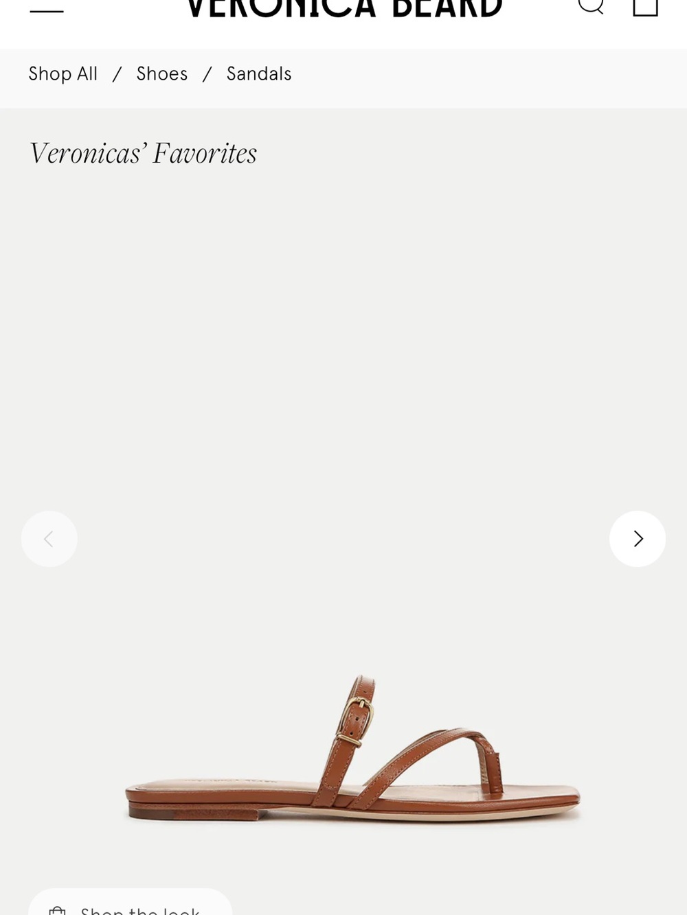 Veronica Beard Cognac Leather Strappy Square-Toe Slide - Picture 4 of 4